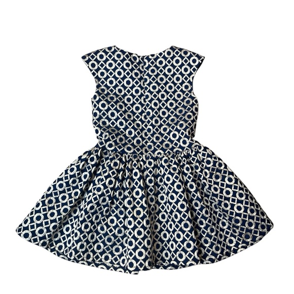 HALABALOO Metallic Geometric Jacquard Drop Waist Dress - Picture 3 of 8